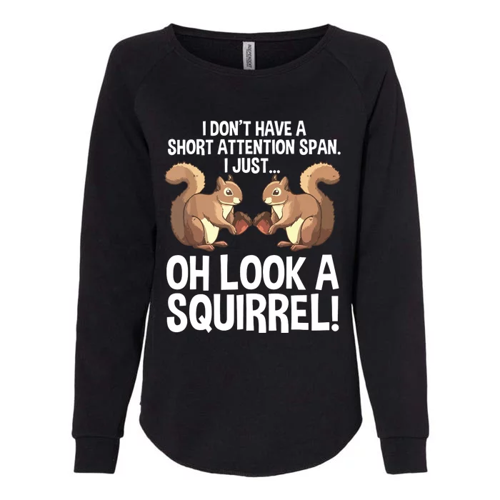 Funny ADHD Squirrel Design For Chipmunk Pet Lovers Womens California Wash Sweatshirt