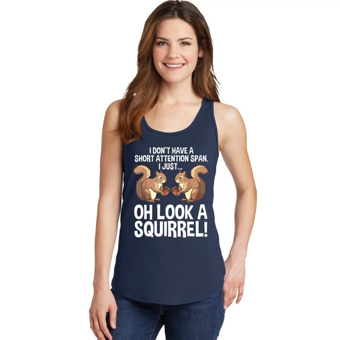 Funny ADHD Squirrel Design For Chipmunk Pet Lovers Ladies Essential Tank