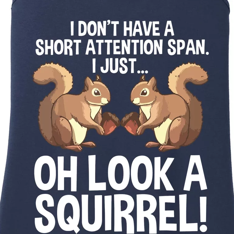 Funny ADHD Squirrel Design For Chipmunk Pet Lovers Ladies Essential Tank