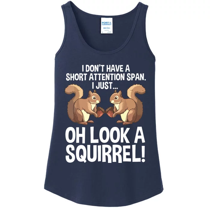 Funny ADHD Squirrel Design For Chipmunk Pet Lovers Ladies Essential Tank