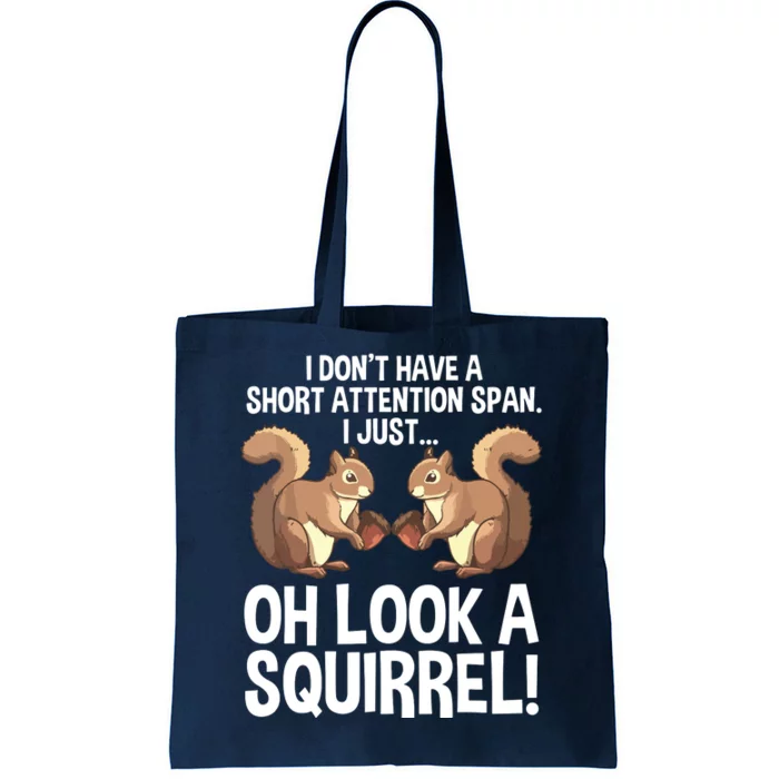 Funny ADHD Squirrel Design For Chipmunk Pet Lovers Tote Bag