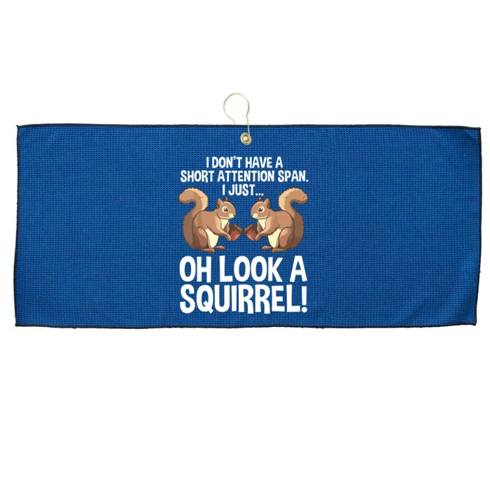 Funny ADHD Squirrel Design For Chipmunk Pet Lovers Large Microfiber Waffle Golf Towel