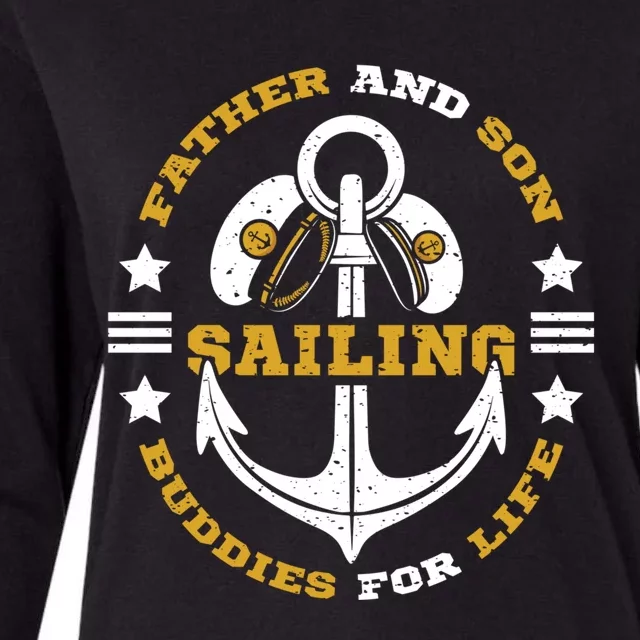 Father And Son Sailing Buddies For Life Gift Womens Cotton Relaxed Long Sleeve T-Shirt