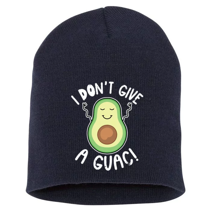 Funny Avocado Shirts I Dont Give A Guac Vegan Short Acrylic Beanie