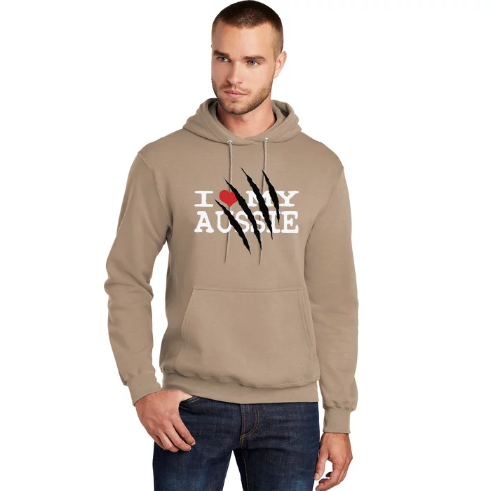 Funny Australian Shepherd I Love My Aussie Funny Aussie Hoodie