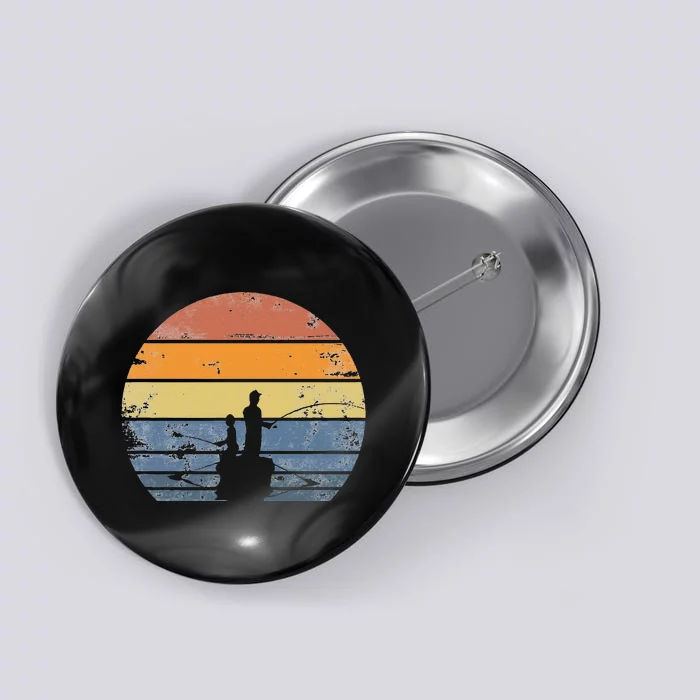 Father And Son Matching Fishing Partners Gift Button