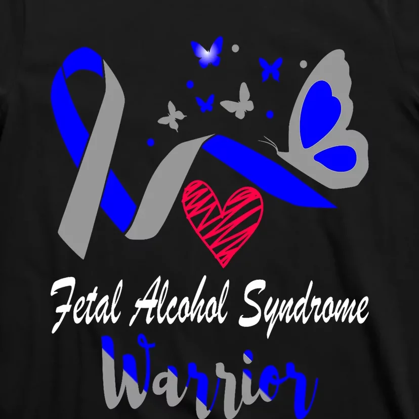 Fetal Alcohol Syndrome Warrior Butterfly Support T-Shirt