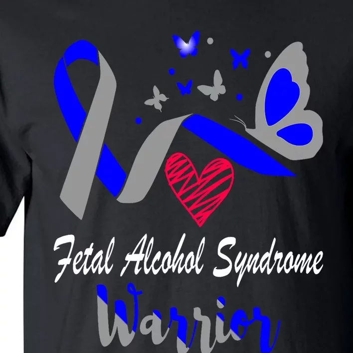 Fetal Alcohol Syndrome Warrior Butterfly Support Tall T-Shirt