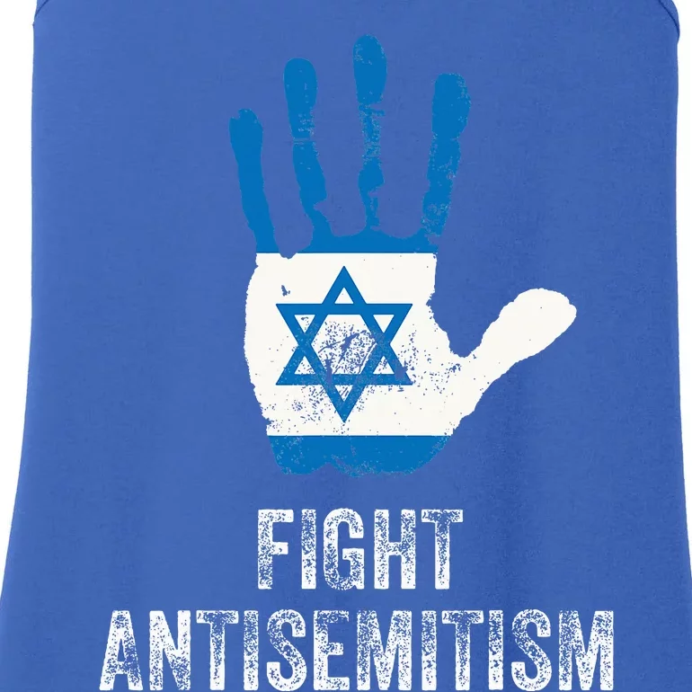 Fight Antisemitism Stop the Hate Jewish Pride Ladies Essential Tank