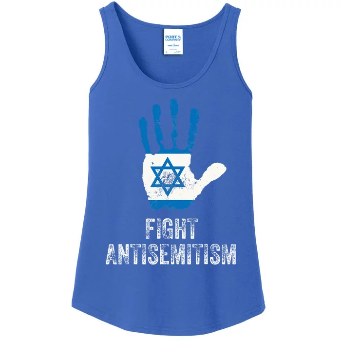 Fight Antisemitism Stop the Hate Jewish Pride Ladies Essential Tank