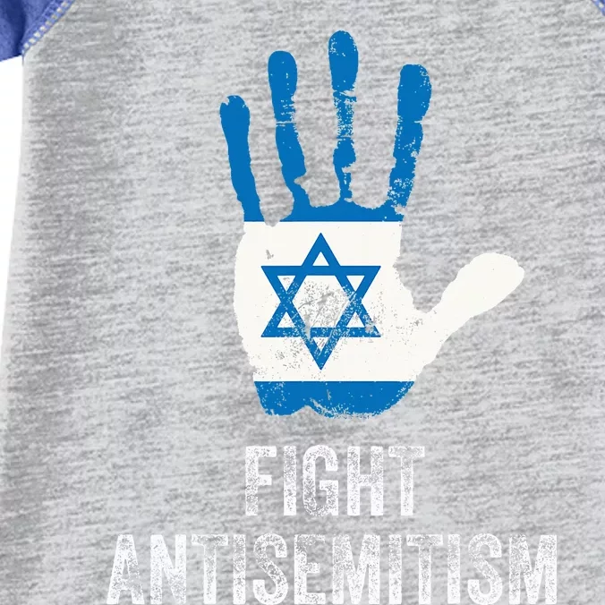 Fight Antisemitism Stop the Hate Jewish Pride Infant Baby Jersey Bodysuit