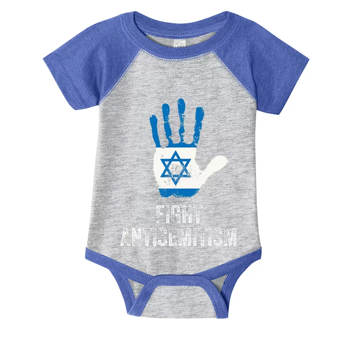 Fight Antisemitism Stop the Hate Jewish Pride Infant Baby Jersey Bodysuit