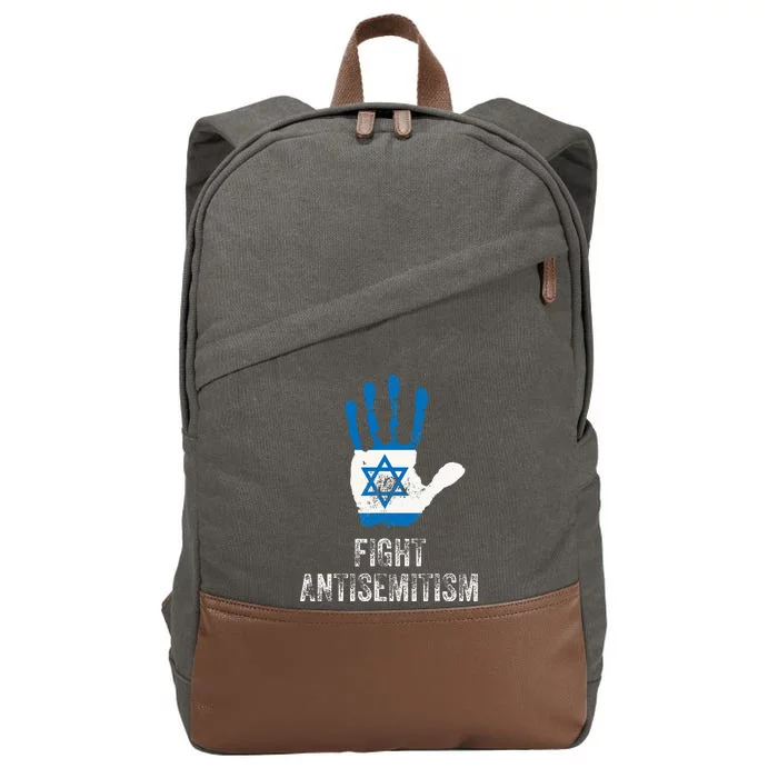 Fight Antisemitism Stop the Hate Jewish Pride Cotton Canvas Backpack