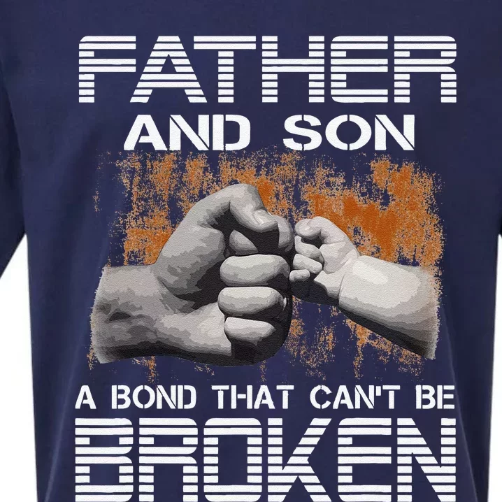 Father And Son Matching Mothers Day Fathers Day Sueded Cloud Jersey T-Shirt