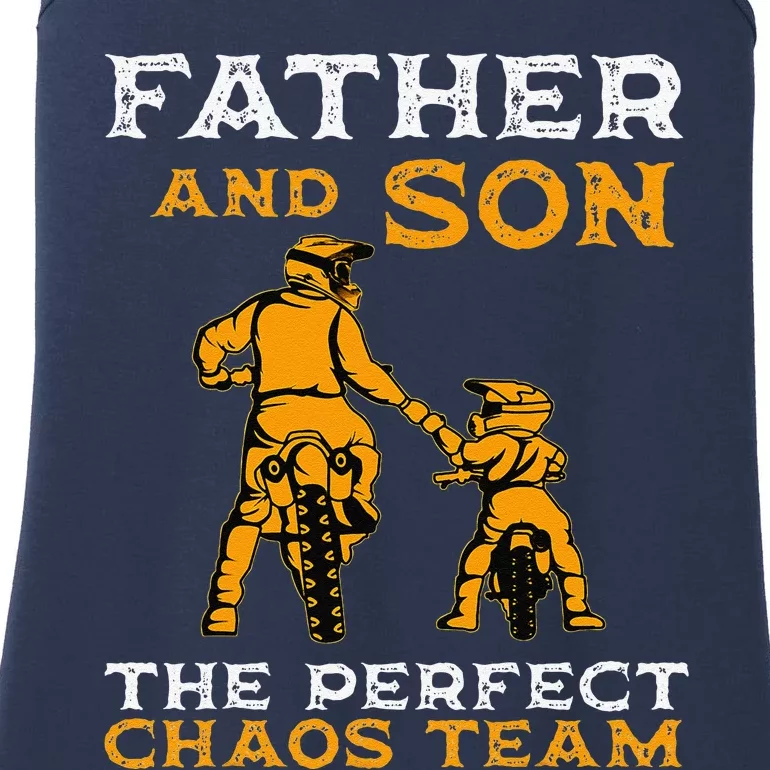 Father And Son Team Fathers Day Ladies Essential Tank