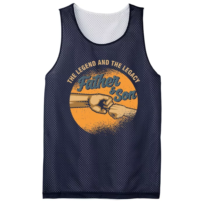 Father And Son The Legend And The Legacy Fathers Day Mesh Reversible Basketball Jersey Tank