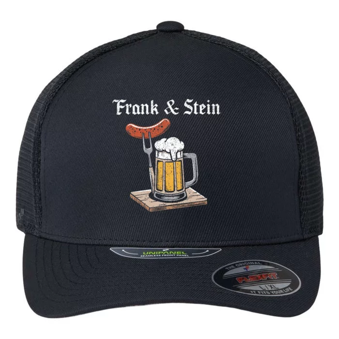 Frank And Stein German Beer Drinking Oktoberfest Flexfit Unipanel Trucker Cap