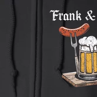 Frank And Stein German Beer Drinking Oktoberfest Full Zip Hoodie