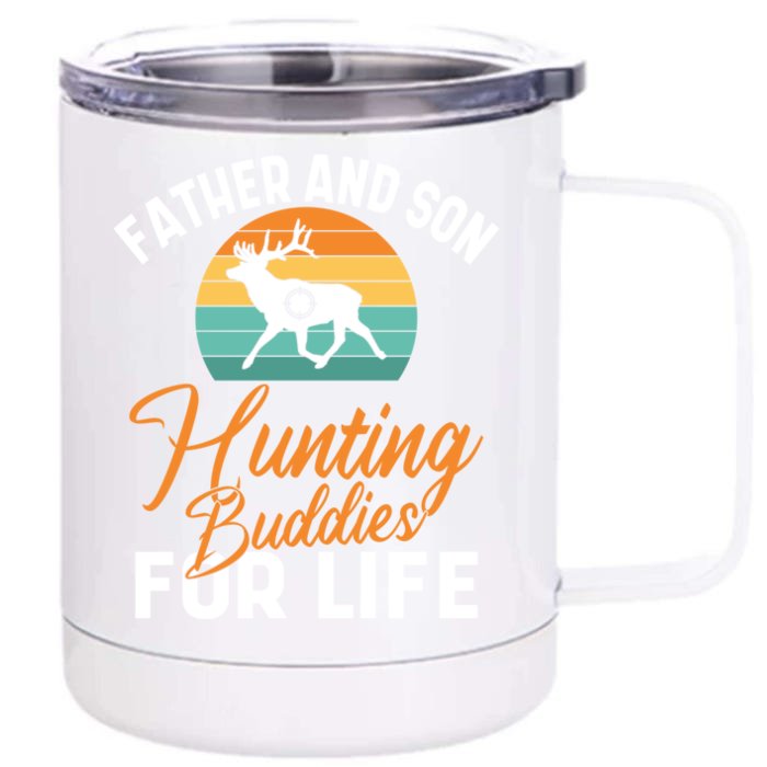 Father And Son Hunting Buddies For Life Wildlife Hunter Gift Front & Back 12oz Stainless Steel Tumbler Cup