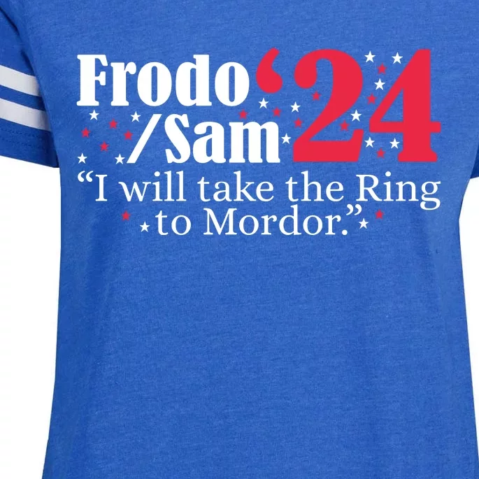 Frodo And Sam 2024 I Will Take The Ring To Mordor 2024 Enza Ladies Jersey Football T-Shirt