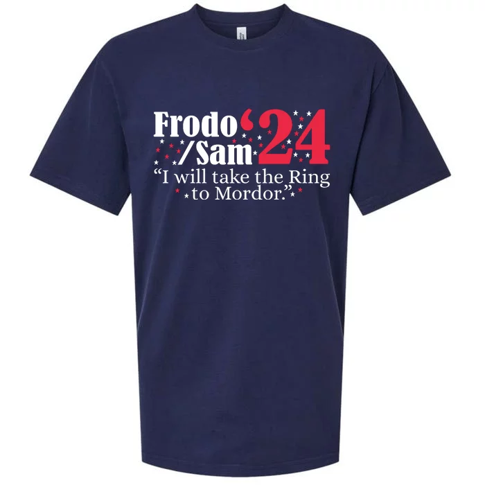 Frodo And Sam 2024 I Will Take The Ring To Mordor 2024 Sueded Cloud Jersey T-Shirt