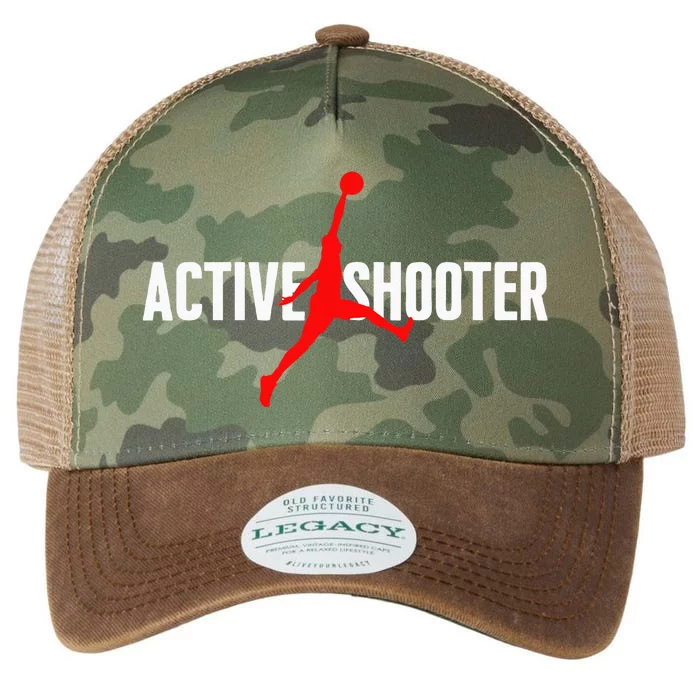 Funny Active Shooter Basketball Lovers Sarcasm Men Women Legacy Tie Dye Trucker Hat