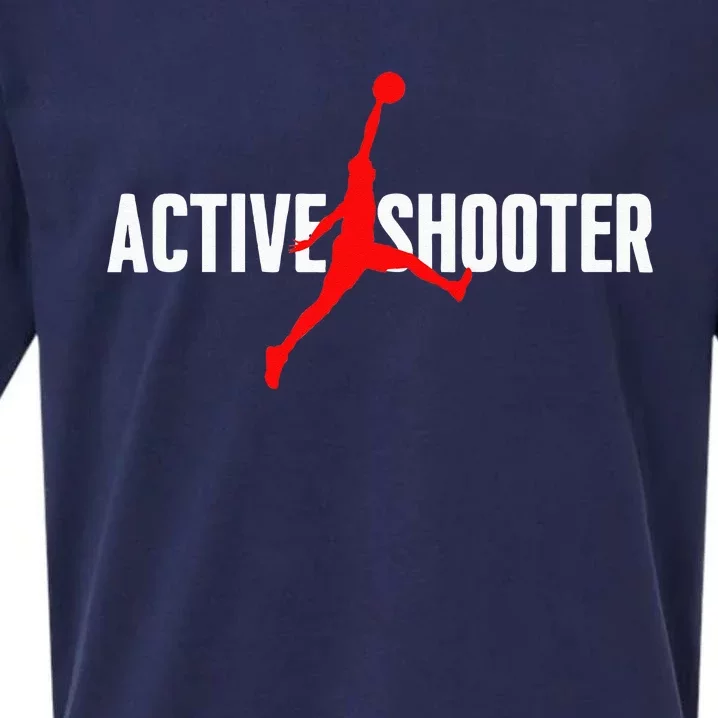 Funny Active Shooter Basketball Lovers Sarcasm Men Women Sueded Cloud Jersey T-Shirt