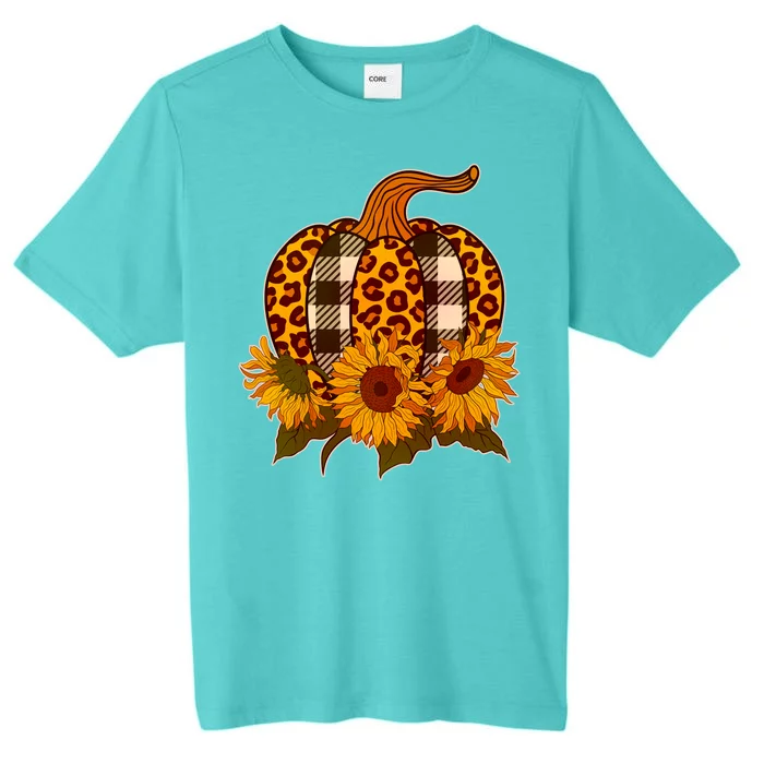 Fashion Autumn Leopard Buffalo Plaid Pumpkin ChromaSoft Performance T-Shirt