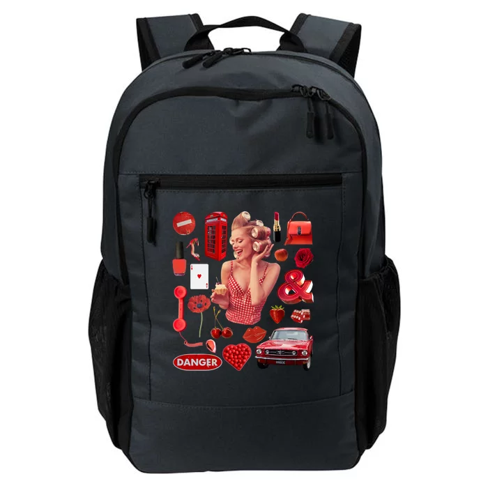 Fashion Red Girl Daily Commute Backpack