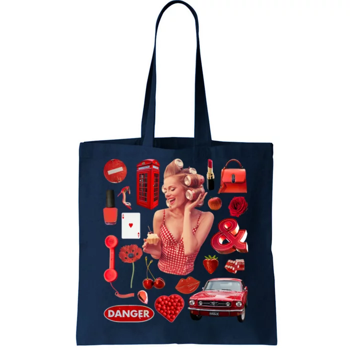 Fashion Red Girl Tote Bag