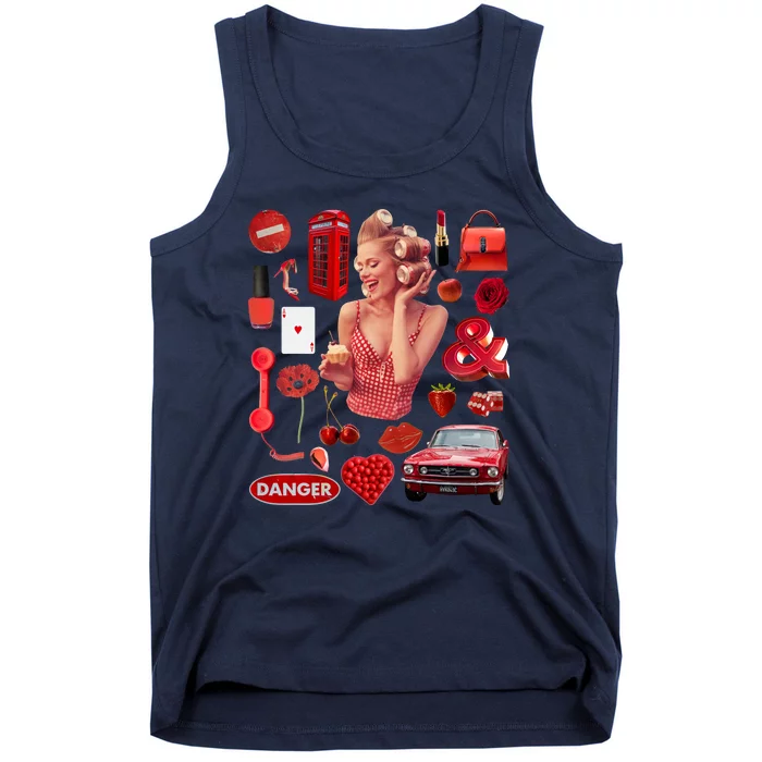 Fashion Red Girl Tank Top