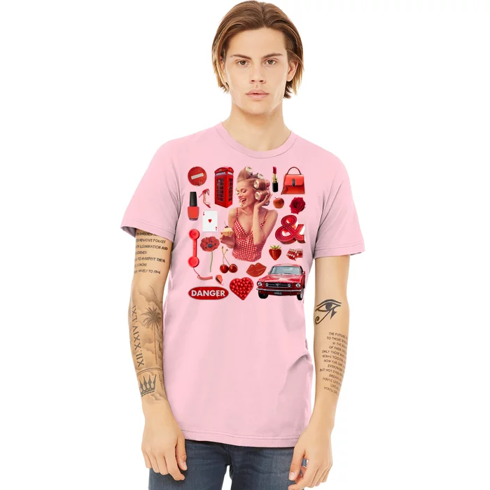 Fashion Red Girl Premium T-Shirt