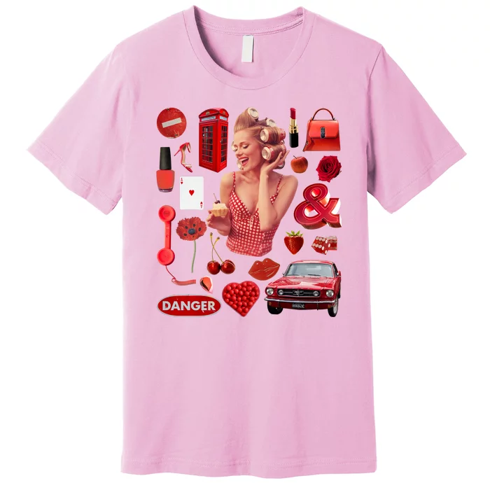 Fashion Red Girl Premium T-Shirt