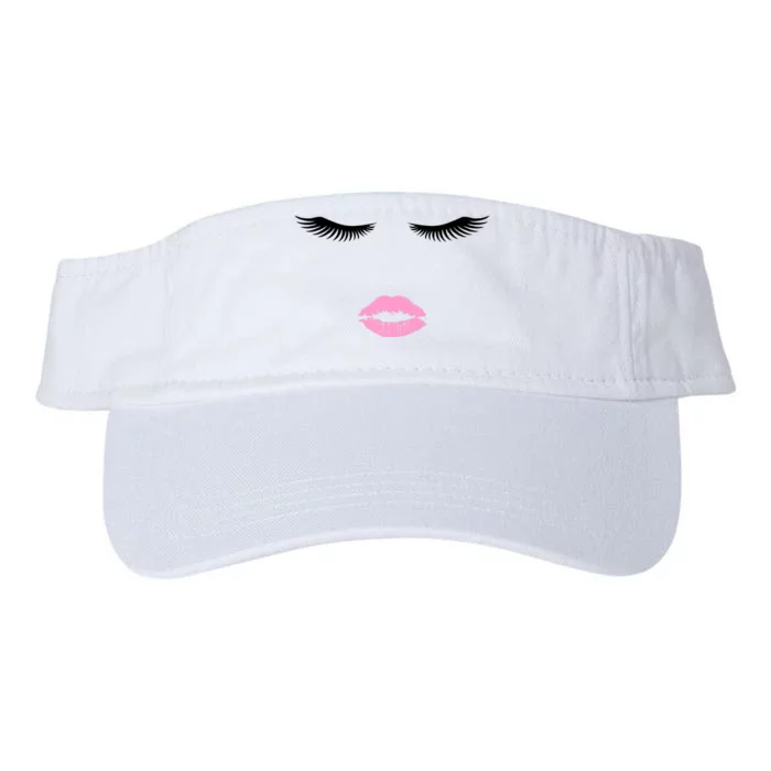 Fashion Style Eyelash Lips Lashes Pink Lipstick Valucap Bio-Washed Visor