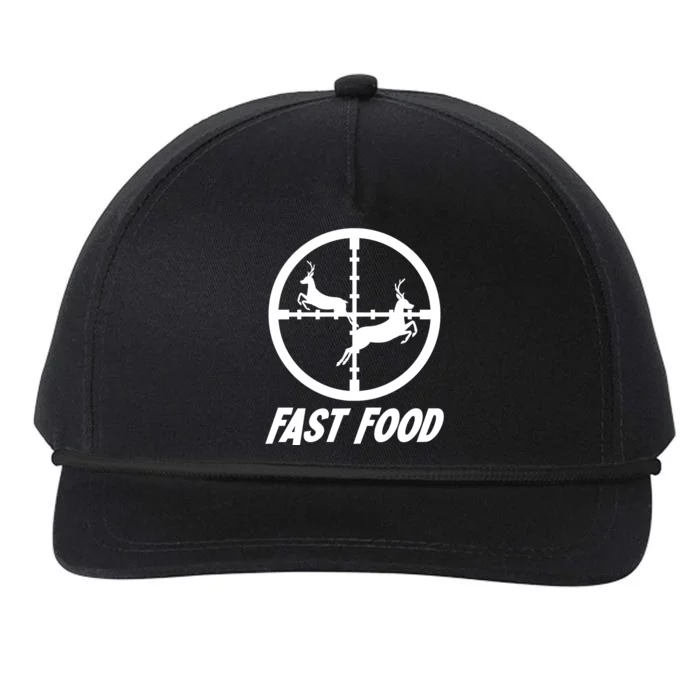 Fast Food Hunting Deer Snapback Five-Panel Rope Hat