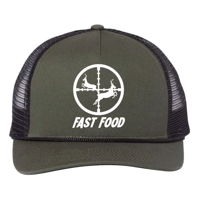 Fast Food Hunting Deer Retro Rope Trucker Hat Cap