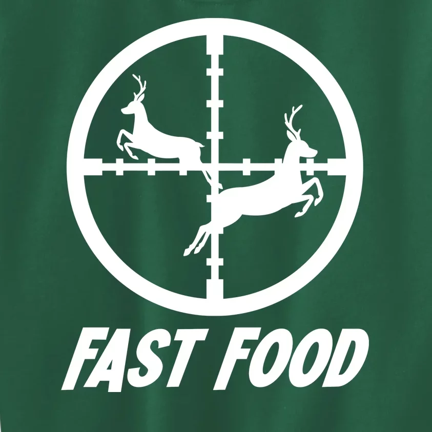 Fast Food Hunting Deer Kids Sweatshirt