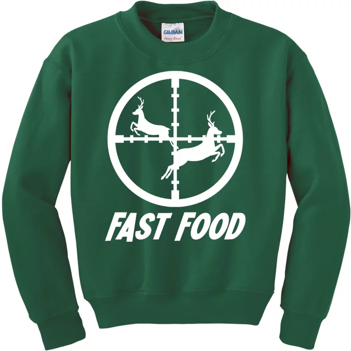 Fast Food Hunting Deer Kids Sweatshirt