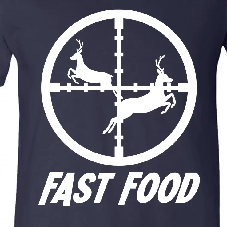 Fast Food Hunting Deer V-Neck T-Shirt