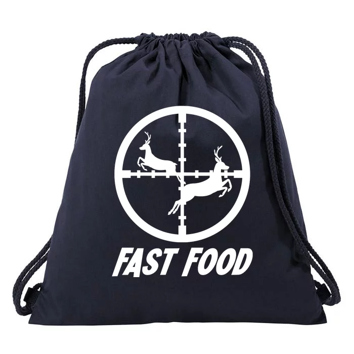 Fast Food Hunting Deer Drawstring Bag