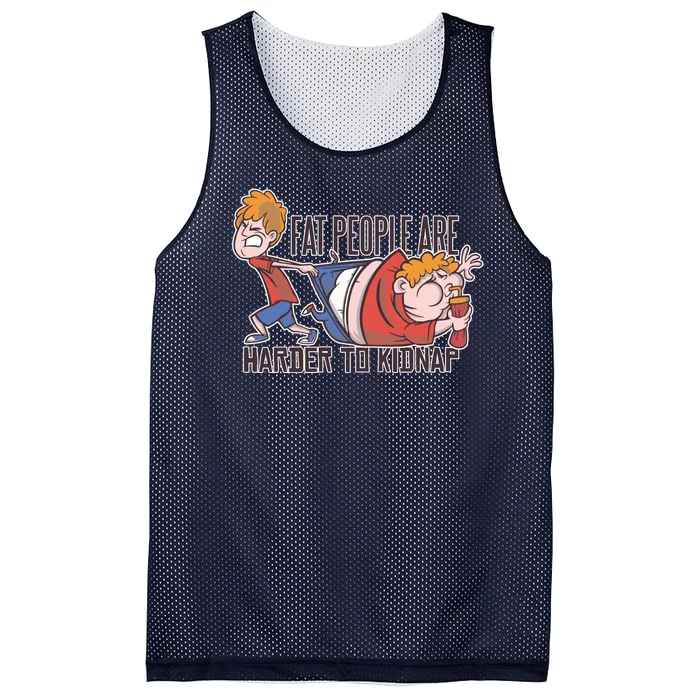 Fat People Are Harder To Kidnap Mesh Reversible Basketball Jersey Tank