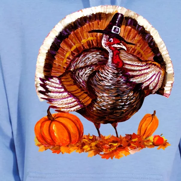 Fat Turkey Pumpkin Scene Unisex Surf Hoodie