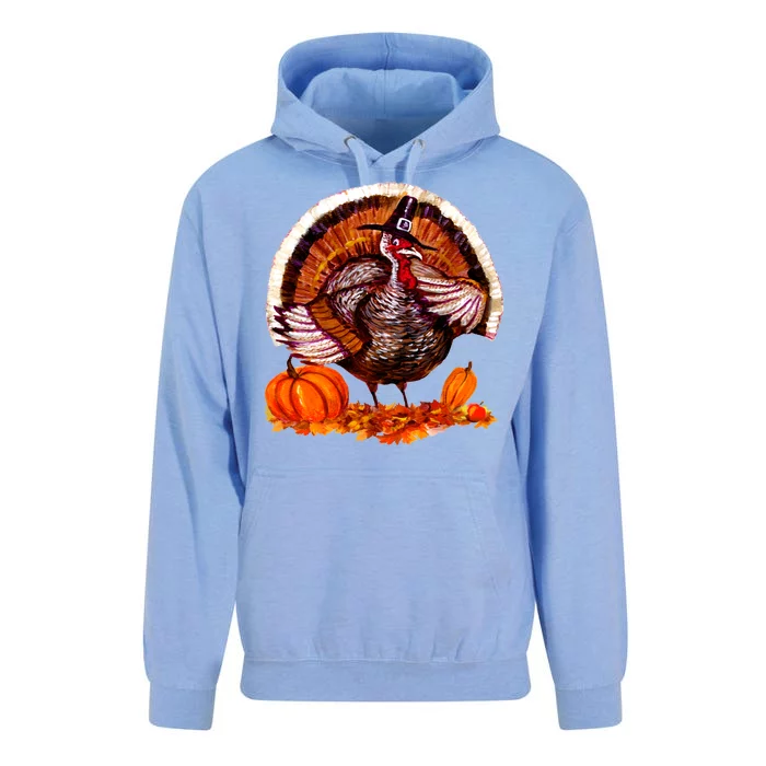 Fat Turkey Pumpkin Scene Unisex Surf Hoodie