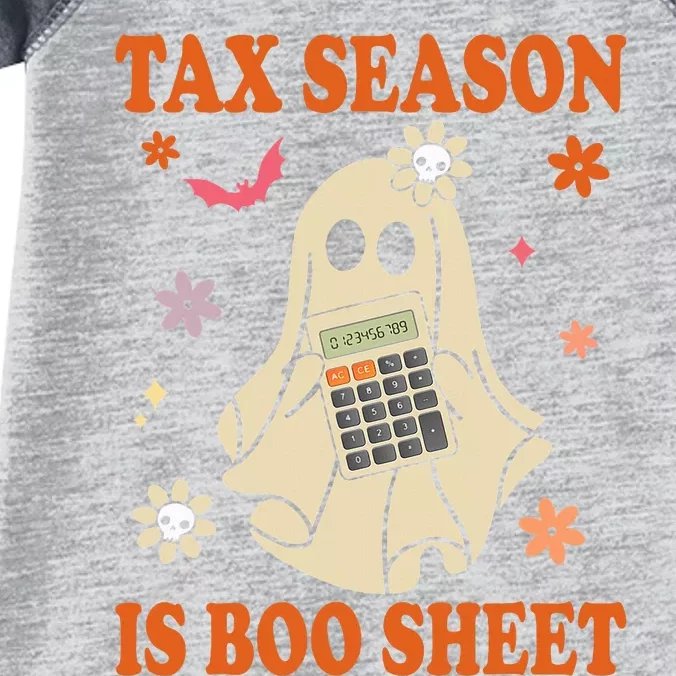 Funny Accountant Tax Season Is Boo Sheet CPA Halloween Ghost Infant Baby Jersey Bodysuit