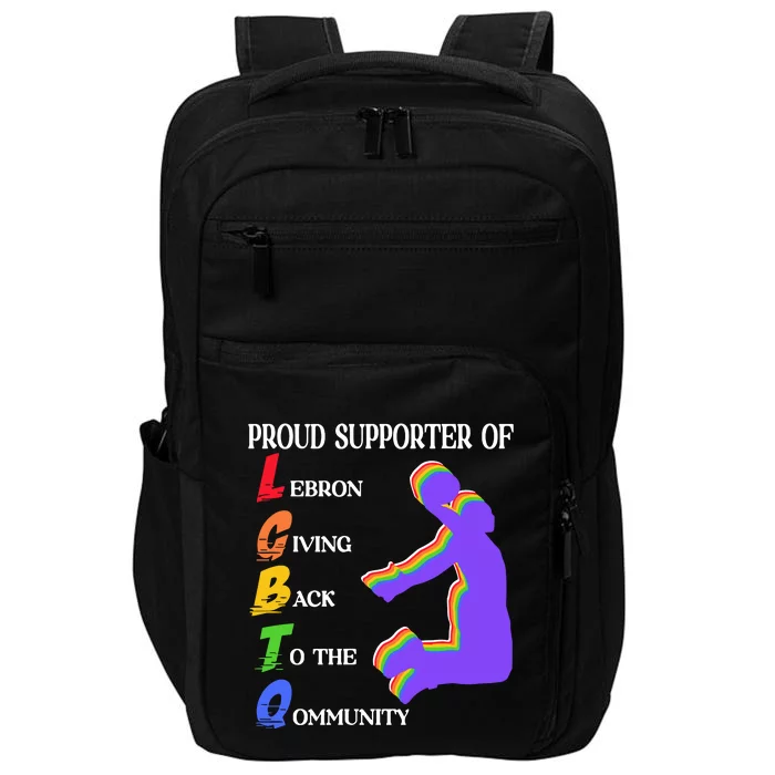 Funny Ahh Tees Proud Supporter Of Lebron Giving Back To The Qommunity Impact Tech Backpack