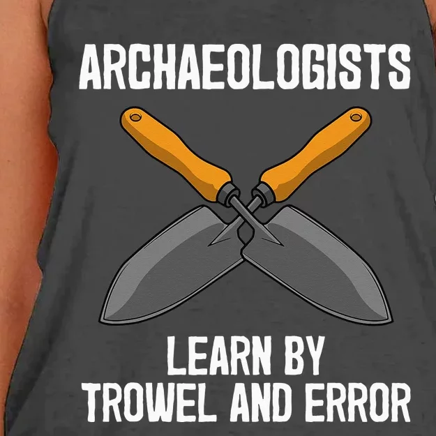 Funny Archeology Trowel Design Antique Archeology Women's Knotted Racerback Tank