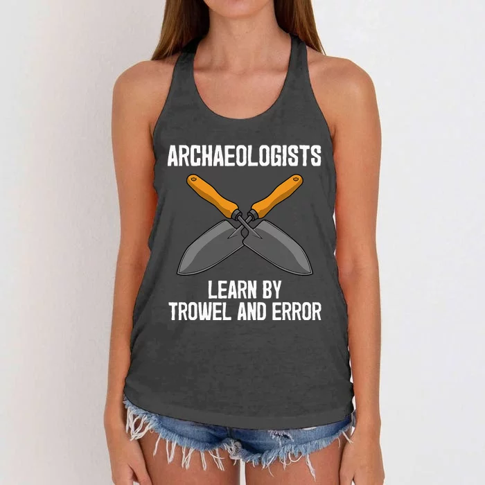 Funny Archeology Trowel Design Antique Archeology Women's Knotted Racerback Tank