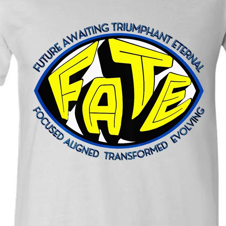 Furture Awaiting Triumphant Eternal Fate Acronym Quoted V-Neck T-Shirt