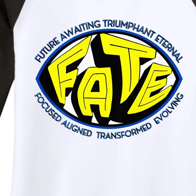 Furture Awaiting Triumphant Eternal Fate Acronym Quoted Women's Tri-Blend 3/4-Sleeve Raglan Shirt