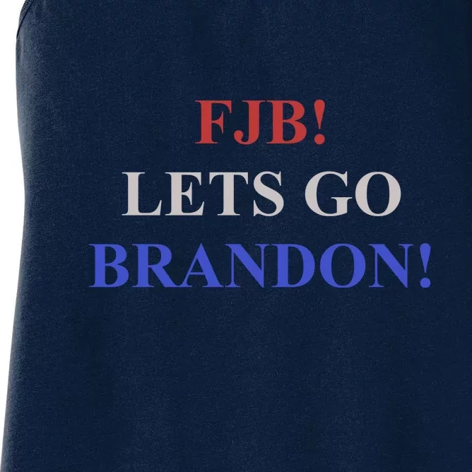 FJB AMERICAN TEE SHIRT. LETS GO BRANDON. Women's Racerback Tank